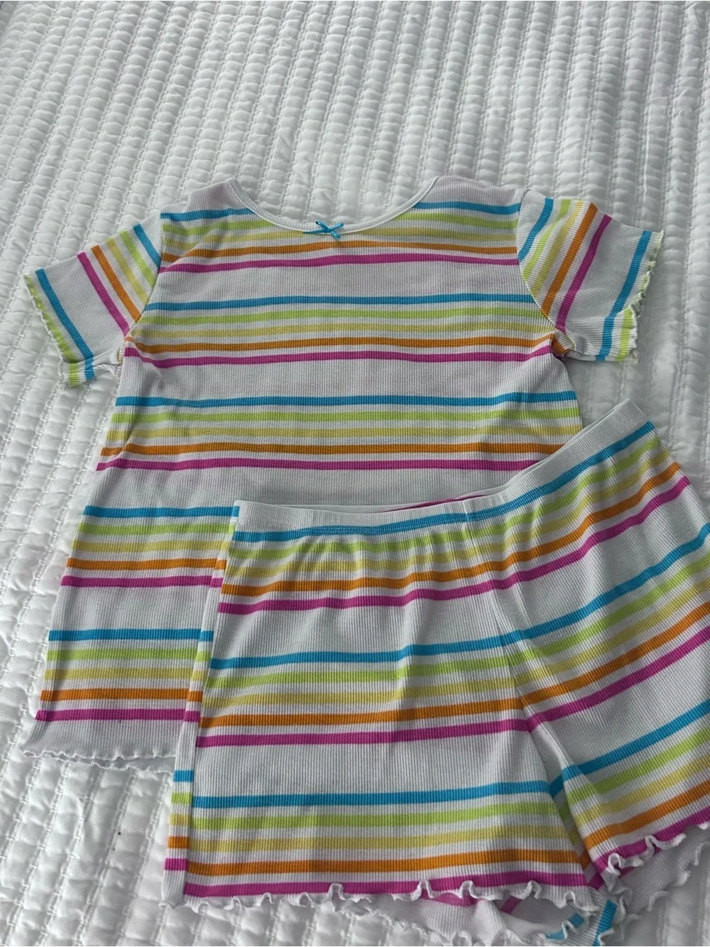 art class White Striped Sleepwear Pajama Set. Size XXL (16/18)